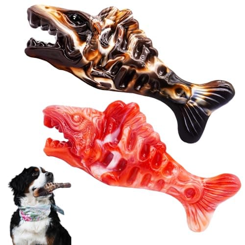 BoYoYo Tough Dog Toys for Aggressive Chewers 2 Pack, Indestructible Dog Toys to Keep Them Busy, Beef Flavor Nylon Dog Chew Toys for Large Dogs - Image 1