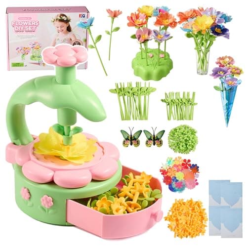 POP JOY DIY Flower Bouquet Craft Kit for Kids – Colorful Build & Arrange Floral Set, Educational Creative Activity Toy, Birthday Gift for Girls Boys with 3 4 5 6 7 8 9 10 11 12 Years Old - Image 1