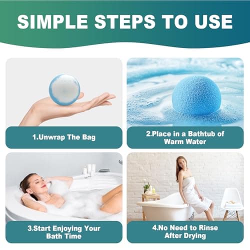 Bath Bombs Birthday Gifts for Women & Men Set, 12 Pack Handmade Natural Organic Bath Bomb with Shea Butter, Fathers Day Gift for Dad Husband from Wife Daughter, Spa Relaxing Self Care - Thumbnail 5