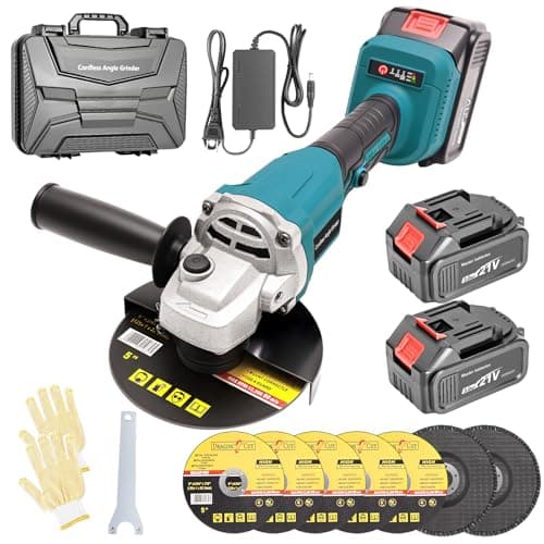 Cordless Angle Grinder Tool, Power Angle Grinders with 2 * 4.0ah Battery, 8500 RPM Brushless Power Motor 4-1/2-Inch To 5-Inch Electric Grinder Tool Set for Cutting, Grinding, Polishing - Image 1