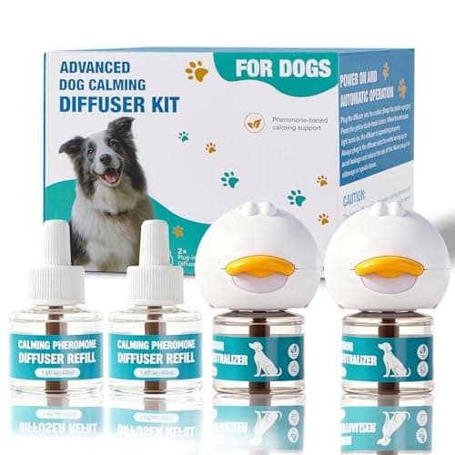 LKXDOV Dog Calming Diffuser, Calming Pheromones Diffuser Kit Appeasing Pheromone Diffuser to Calm (2Plug in+4Refill) for Anxiety Relief Reduce Aggression Fighting Barking Stress - Image 1