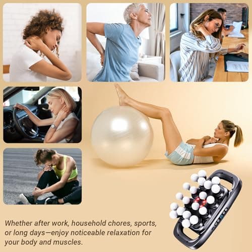 Cexovil 20-Head Massage Gun,2026 Upgrade Deep Tissue Percussion Massager with 3 Modes 30 Intensities, Quiet Muscle Tension Release Electric Massage Tools for Back, Shoulders, Legs - Thumbnail 4