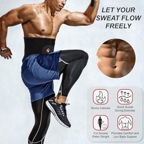 Viyafit Waist Trimmer Belt, Premium Waist Trainer for Women & Men Weight Loss Red - Thumbnail 2