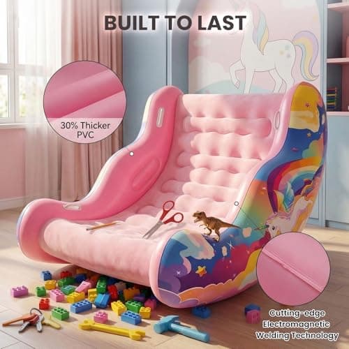 Sensory Chair for Kids with Autism – Toddler Rocking Chair for Sensory Seeking, ADHD & Calming – Autism Sensory Products for Deep Pressure Therapy in Sensory Room, Birthday Gifts for Boys Girls - Thumbnail 5