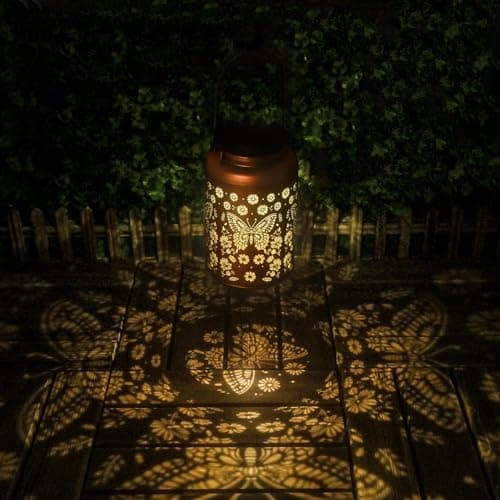 Mothers Day Gifts for Women Mom Grandma, Birthday Gifts Butterfly Solar Lights Outdoor Waterproof, Decoration Outside for Outdoor, Yard, Garden Decor Butterflies Solar Lantern - Thumbnail 6