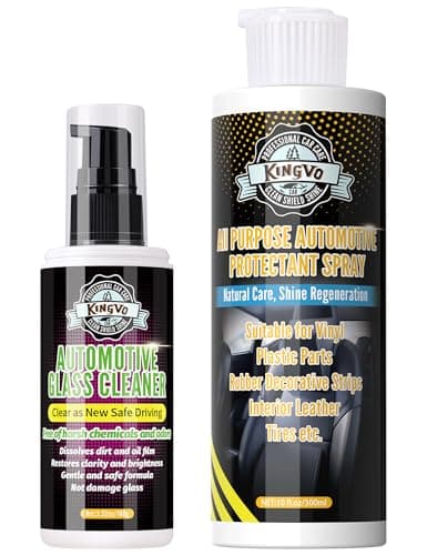 Kingvo Car Leather Conditioner and Car Window Cleaner, Leather Protector Care for Couch Auto Seats,Shower Glass Windshield Washer Fluid Window Tool - Image 1