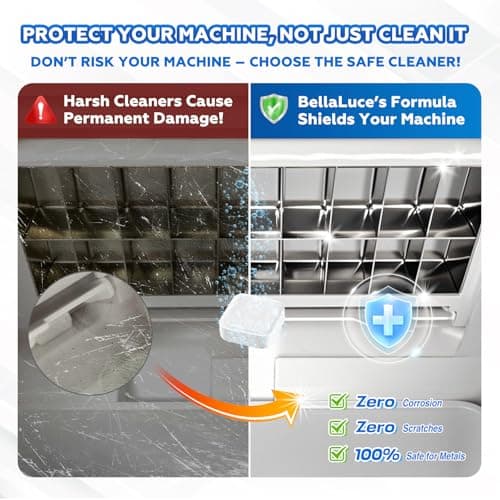 Bellaluce Ice Machine Cleaner Tablets Descaler (32 Pack) – Nickel-Safe Countertop Portable Commercial Ice Maker Cleaning – Remove Hard Water Buildup, Odor-Free, Crystal Clear Ice - Thumbnail 3