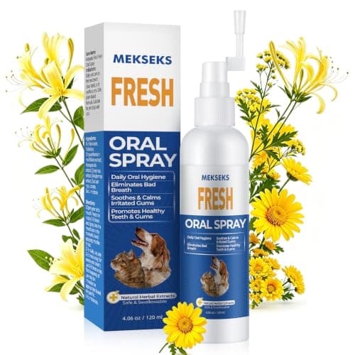Fresh Breath Dental Care Spray for Dogs and Cats – Oral Clean Solution, Soothes Gums, Gentle Herbal Formula with Chrysanthemum & Honeysuckle, Daily Oral Hygiene, 120ml Easy Spray for Home & Travel