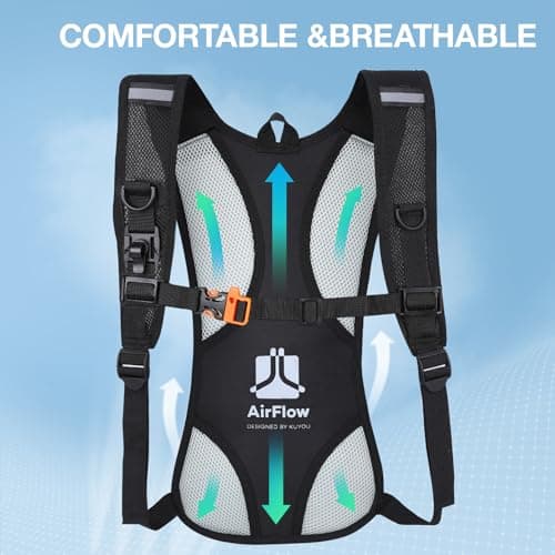 KUYOU Hydration Backpack Hydration Pack with 2L Water Bladder, Lightweight Insulation Water Backpack for Running, Cycling,Hiking,Climbing - Thumbnail 6