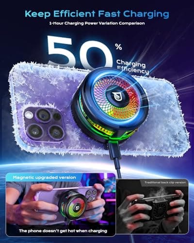 Doge&Vollar 25W Qi2 Certified Magnetic Charger with Cooling System - Phone Cooler for Gaming, Magsafe Charger for iPhone 17/16/15/14/13/12 Series - Thumbnail 5