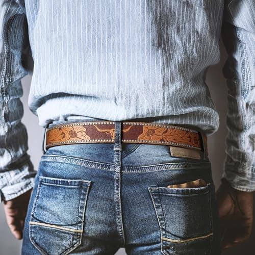 BELTROAD Western Belts for Men Cowboy Belt Women Vintage Cowgirl Men's Country Belt for Jeans Christmas Belts Gifts - Thumbnail 6