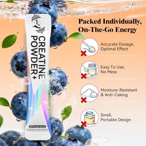 HEALOADING Creatine Monohydrate Powder with Whey Protein: Creatine HMB Micronized Powder for Men & Women, Fast Absorption for Athletic Performance & Muscle Support - 30 Packets - Thumbnail 6