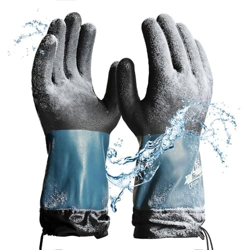 Schwer 100% Waterproof Winter Work Gloves, Long Freezer Glove with Water-based PU Coating, Ultimate Warmth, Non-Slip, Thermal Glove for Outdoor Activities & Daily Work, Hiking, Camping, Washing, L - Image 1