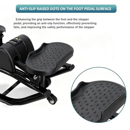 WIKONALK Rock Stepper,Portable Rock Stepper Side to Side,Rocking Steppers for Exercise at Home with Resistance Bands and Digital Display,Low-Impact Balance Board for Full Body,No Assembly - Thumbnail 4