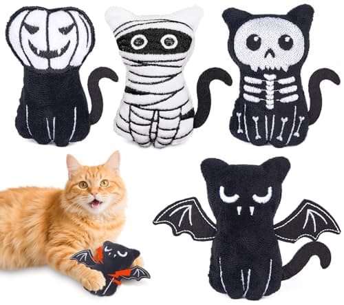 Retro Shaw Catnip Toys, 4 Pack, Fun Cat Toys with Crinkle Sound Inside, Ideal Interactive Kitten Toys for Indoor Cat Nip Kitty Kicker Pet Toy, 3.7Inches - Image 1