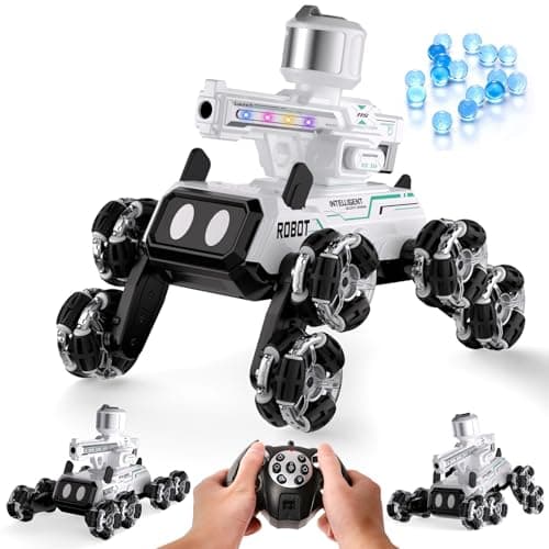Godboat Robot Dog - Smart Toys for Kids with Music & LED Eyes, 2.4GHZ RC Car, 8-Wheel Stunt, 9+ Lifelike Actions and Water-Shooting, Age 3 4 5 6 7 8 Year Old Boys Girls Christmas & Birthday Gifts 2026 - Image 1