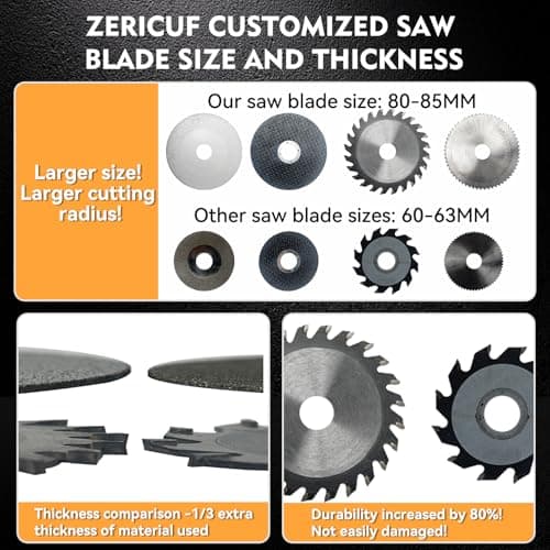 Mini Table Saw for Crafts[Dual 795 Motors & Switches] Max 200W/12,000RPM/26mm Adjustable Height Table Saw with Accessories.Gift for Men and Women's Creating Handmade Gifts,Exploring Hobbies,Models - Thumbnail 3