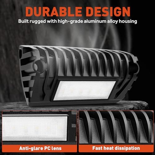 SnowyFox LED RV Porch Light Aluminum Exterior Utility Light 12V Lighting Fixture 750 Lumen Replacement Lighting for RVs Trailers Campers (2 Pack) - Thumbnail 3