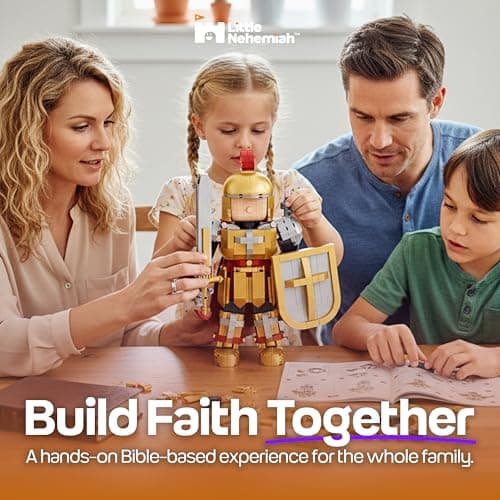 Little Nehemiah Armor of God Christian Building Blocks 1080pcs Bible Building Set for Kids 8+ Bible Story and Bricks Educational Religious Toy, Christian Gifts & Religious Gifts for Kids - Thumbnail 3