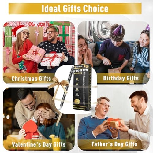 Gifts for Men Fidget Pen, Valentines Day Gifts for Him Teen Boy Multifunction Pen, Mens Valentines Gift, Anniversary Birthday Gift for Men Dad Him Husband, Cool Stuff Gadgets for Ages 14 and Up - Thumbnail 5