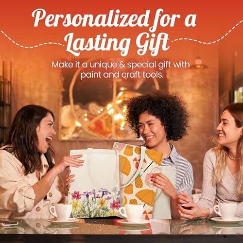 Simply Cool 10-Pack Canvas Tote Bag - Lightweight Tote Bags Bulk, Medium Reusable Grocery Shopping Cloth Bags for Advertising, DIY Projects, Crafts, Painting, Embroidery, Custom Logo - Thumbnail 3