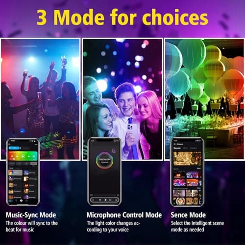 T-SUN RGB Flood Lights Outdoor, 600W Equivalent Color Changing Landscape LED Light with APP Control, Waterproof Floodlight with 16 Million Colors, Timing, Music Sync (RGB-APP Control, 60W-2Pack) - Thumbnail 3