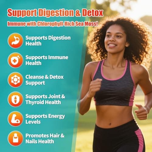 Sea Moss Drops - Irish Sea Moss Chlorophyll Liquid with Black Seed Oil, Ashwagandha, Moringa, Turmeric, Elderberry, Mullein, Seamoss Gel Supplement for Gut & Liver Cleanse, Immune Support - Vegan 2 Oz - Thumbnail 4