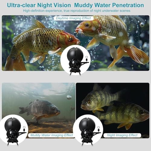 Underwater Fishing Camera with 4.3 Inch LCD, 5000mAh Battery, Infrared Night Vision Light, Portable Fish Finder with 100ft Cable for Ice Lake Boat Kayak Fishing - Thumbnail 3
