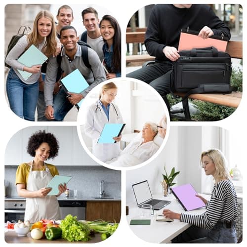 LETVPVOW 4 Pcs 360° Pivotable 3 Ring Binder, Soft 1 inch Binders 3 Ring, Flexible Thin Soft Three Ring Binder Fits 8.5" x 11", for Home, School and Office-Blue, Green, Pink, Purple - Thumbnail 6
