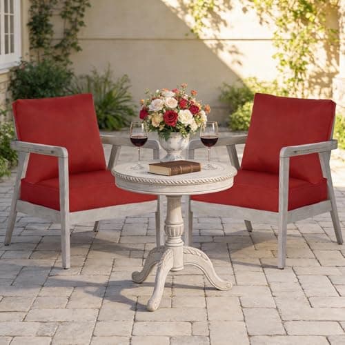 Garden lucky 23.5"x25" Outdoor Deep Seat Patio Cushions Set of 2, Deep Seat Bottom Resilient Foam Filling Water-Resistant Stain-Resistant UV Resistant Weather Resistant with YKK Zippers,Chill - Thumbnail 2