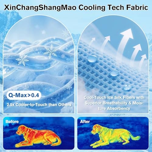 Dog Cooling Mat Ice Silk Cooling Pad for Cats Indoor Washable Summer Mat - Thumbnail 2