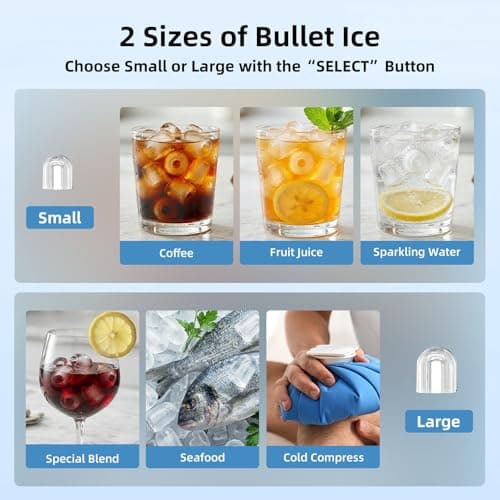 Antarctic Star Ice Maker, Portable Ice Machine with Self-Cleaning Function, 8 Cubes in 6 Mins Fast Countertop Ice Making, Compact Ice Cube Maker for Home, Kitchen, RV, Travel, Steel - Thumbnail 6