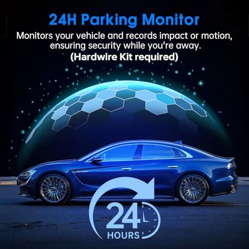Yonvim Dash Cam 2.5K Front and Rear with 64GB Card, Car Dashboard Camera with WiFi GPS, 3.39" IPS Screen, WDR Night Vision, Loop Recording, G-Sensor, 160 Wide Angle - Easy Setup for Daily Commuters - Thumbnail 6