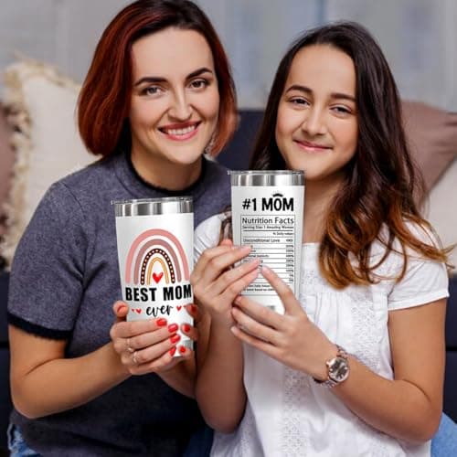 YXOTJHS Best Mom Ever Tumbler - Mothers Day Gifts For Mom Wife - Mothers Day Gifts For Mom From Daughter Son Kids - Birthday, Christmas Gift Ideas For Moms - 20 Oz Tumbler - Thumbnail 5