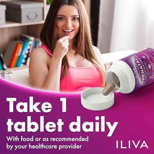 ILIVA Prenatal Vitamins for Women- Sophisticated Folate and 18 Vitamins and Minerals for Neural Tube Support & Fetal Brain Development, Gluten-Free, Dairy-Free & Soy-Free - 30 Capsules - 30 Servings - Thumbnail 6
