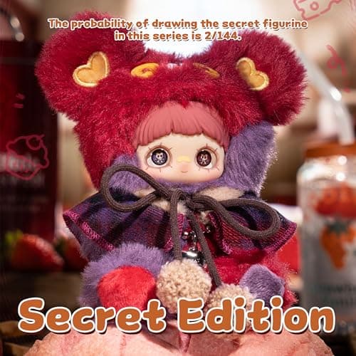 POP JOY Plush Blindbox Maymei Tiny Bear Cookie Series Mystery Stuffed Box Soft Vinyl Plush Figure with Outfit CuteGlass Tracking Eyes Collectible Kawaii Keychain Toy 3+ Single Box - Thumbnail 5