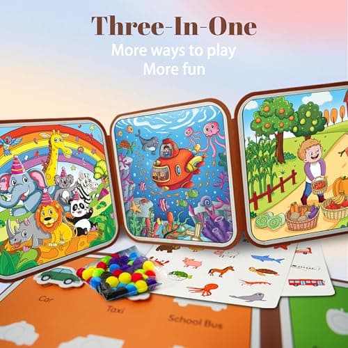 Lumikidz 3-in-1 Reusable Water Painting Book for Kids – Preschool Learning Toy with 10 Themes – Water Coloring & Color-Sorting Game – No Mess Painting & Reusable Fun for Ages 3+ - Thumbnail 3