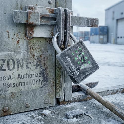 eLinkSmart Smart Padlock with Key, Heavy Duty Combination Lock Outdoor - Thumbnail 3