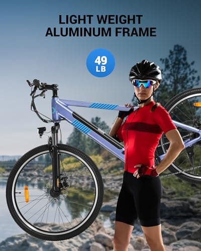 MULTIJOY Electric Bike for Adults,36V Built-in Invisible Removable Battery,350W Brushless Motor(Peak 450W) Electric Mountain Bike,26" Tires&Front Fork Suspension,UL Certified 7-Speed - Thumbnail 6