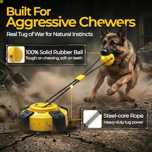 Wulwulth Interactive Dog Toys Tug of War - Dog Enrichment Stimulating Chew Toy with Suction Cup to Keep Them Busy for Aggressive Chewers, Puppy Teething Puzzle Rope Toy for Small Medium Large Dogs - Thumbnail 2
