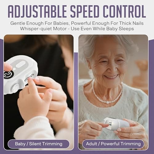 Smart 4-in-1 Electric Nail Clipper with Digital Display | Automatic Nail Trimmer & Polisher for Thick Nails | LED Light, 2 Speeds & Scraps Storage | Rechargeable Safety File for Babies & Seniors - Thumbnail 6