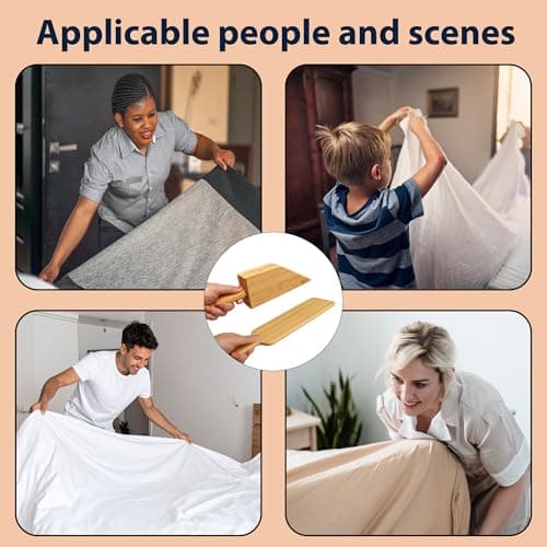 Isvo Mattress Lifter for Changing Sheets, Bed Sheet Tucker Tool, Mattress Lifting Wedge, Sheet Fasteners, Ergonomic Tucking Paddle for Easy Sheet Tucking, Alleviating Back Pain - Thumbnail 6