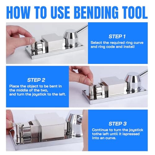 Lakimi Ring Bending Tool - Ring Bender Machine with Metal Dies Ring Making Tool, Ring Measurement Tool, Multi-Functional Jewelry Making Tool B05 - Thumbnail 4