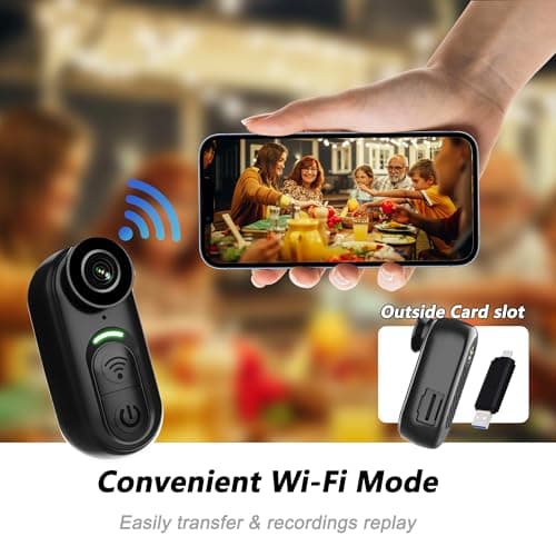 SixBondsCam 4K Mini Body Camera 128GB – Thumb Size Wearable Action Cam, Hands-Free POV Recording, Portable Body Worn Camera for Travel, Cycling, Sports, Pets, Outdoor Adventures - Thumbnail 4