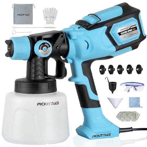 1000W HVLP Paint Sprayer High-Efficiency Electric Spray Gun with 6 Nozzles,Variable Patterns & Adjustable Flow, 47oz (1400ml) Detachable Container,Easy to Clean for Home Improvement Projects Navy - Image 1