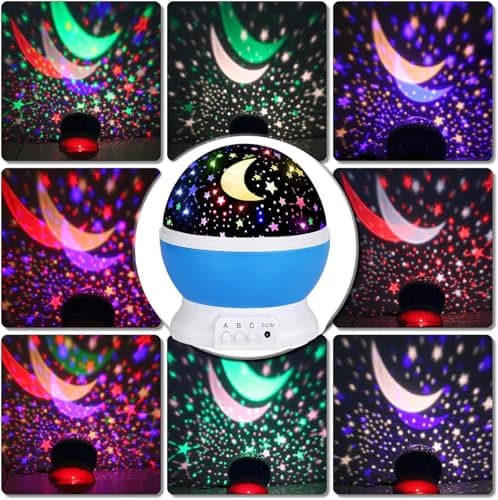 Toys for 1-10 Year Old Girls,Star Projector for Kids 2-9 Year Old Girl Gifts Toys for 3-8 Year Old Gifts for 4-7 Year Old Boys Birthday Gifts Stocking Stuffers for Kids (A Pink) (Blue) - Thumbnail 6