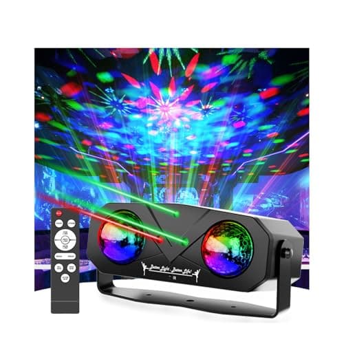 Disco Ball Light,Party Disco Strobe Ocean Star Projector Dj Dance Light Sound Activated with Remote Control Stage Rave for Parties Bar Birthday Wedding KTV Christmas Halloween Dancing Décor