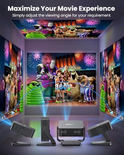 [Built-in Netflix Apps] FUDONI Smart Projector with WiFi 6 and Bluetooth, Electric Focus Auto Keystone,1080P Full HD Projector with Prime Video/Youtube, Movie Proyector for Home & Outdoor - Thumbnail 6