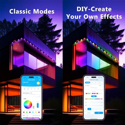 dalattin Led Christmas Lights 65.6ft, Smart IIC RGB Fairy Lights 200 LEDs, IP65 Waterproof, APP Supports Music Sync, Christmas Decorations, Indoor and Outdoor Fairy Lights with App and Remote Control - Thumbnail 5