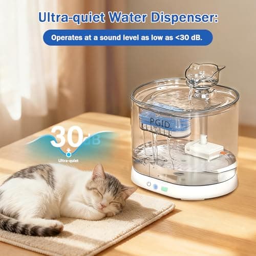 PGID Cordless Cat Water Fountain for Drinking, 5000mah Battery Operated Pet Dog Water Fountain, 74oz/2.2L Automatic Cat Water Dispenser for Cats Dog Indoor Outdoor - Thumbnail 3